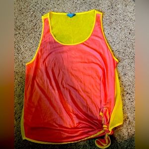 Summer pink & yellow cover up